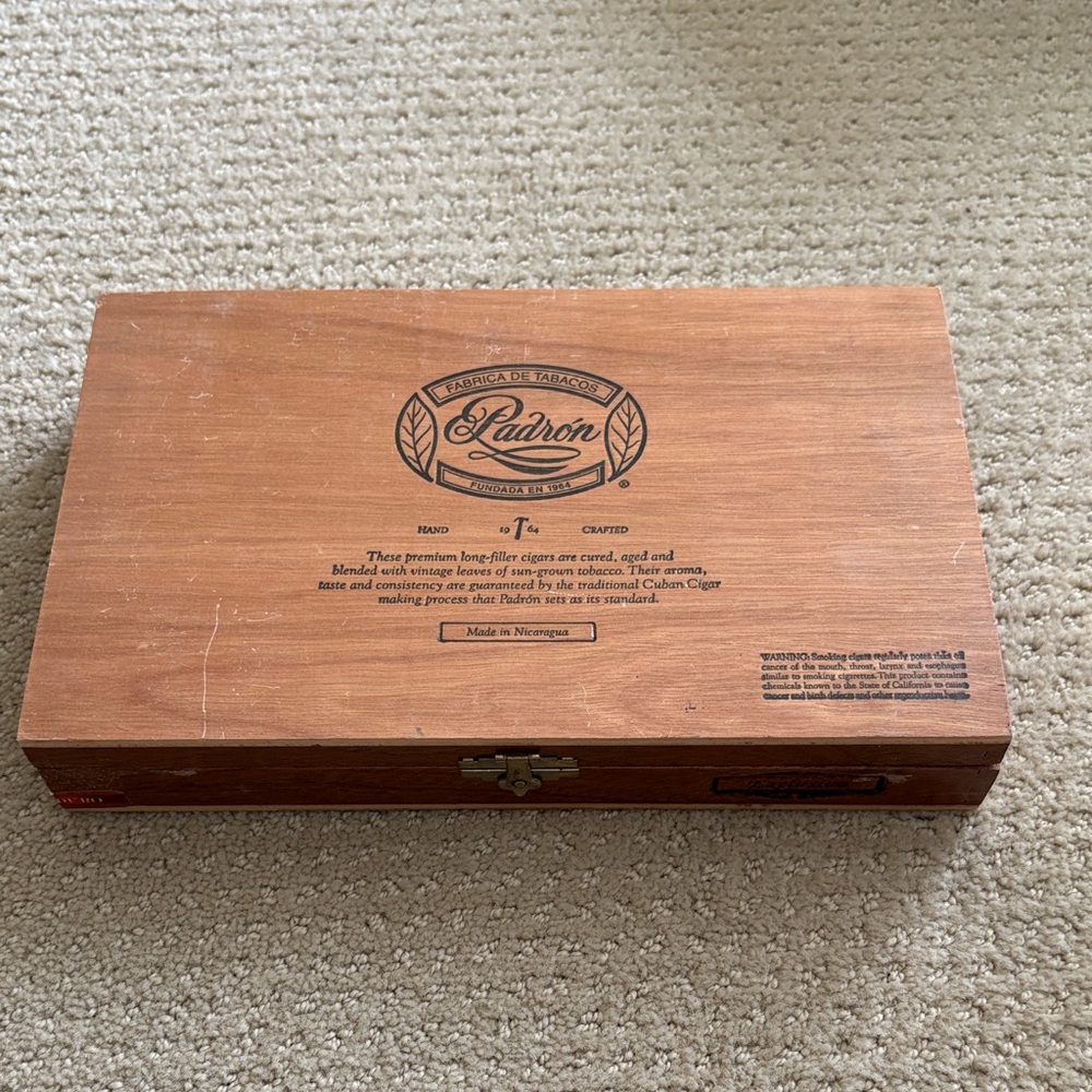 Pardon 1964 Anniversary Series Wooden Cigar Box
